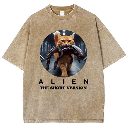 Mysterious Creature Short Version Vintage Distressed T-shirt