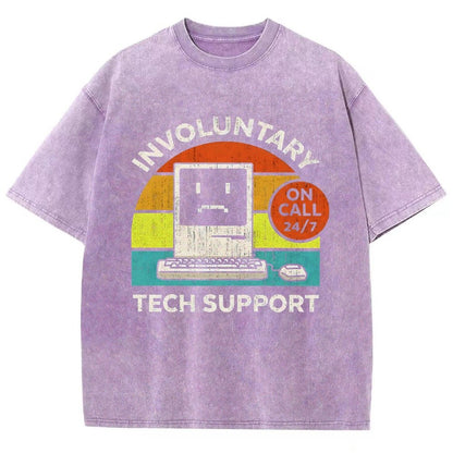 Involuntary Tech Support On Call All the time Vintage Distressed T-shirt