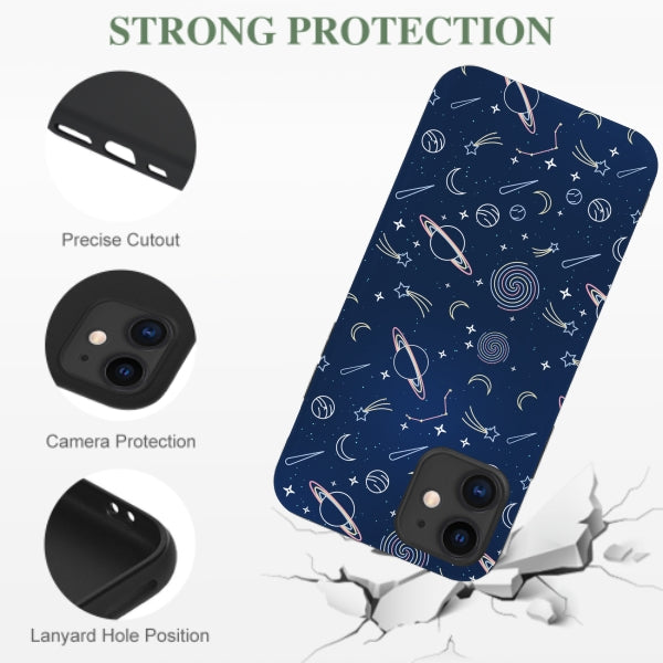 Space Planet Stick Figure Phone Cases