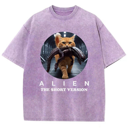 Mysterious Creature Short Version Vintage Distressed T-shirt