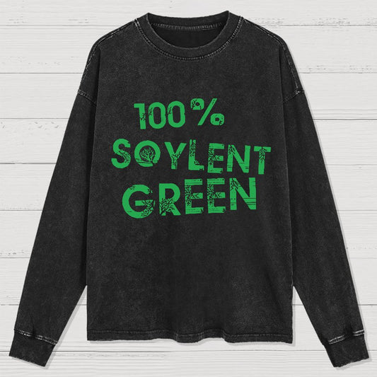 100% Fictitious Food Geek Washed Long Sleeve Tee