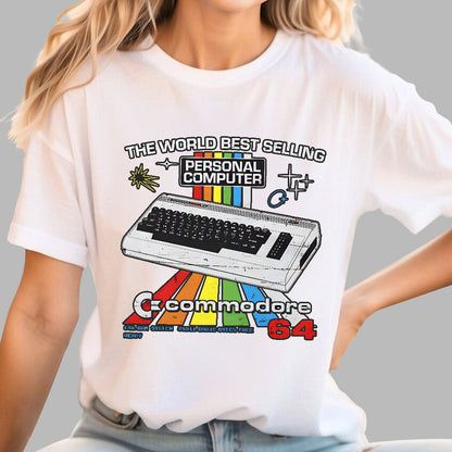 Retro Games Commodore 64 Personal Computer Geek T-Shirt