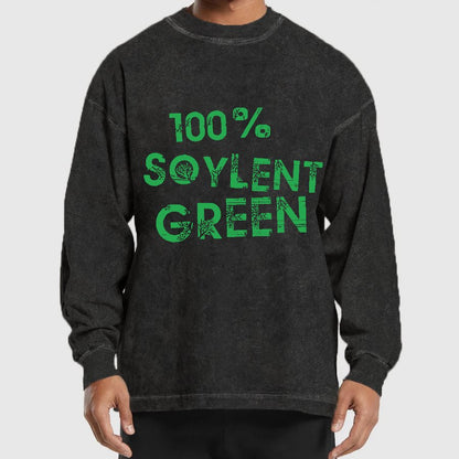 100% Fictitious Food Geek Washed Long Sleeve Tee