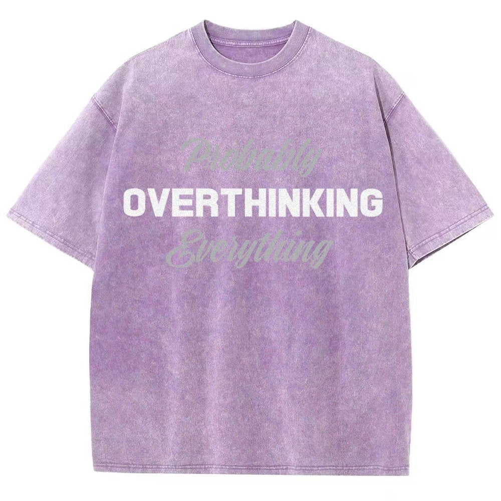 Probably Overthinking Everything Vintage Distressed T-shirt