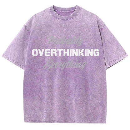 Probably Overthinking Everything Vintage Distressed T-shirt