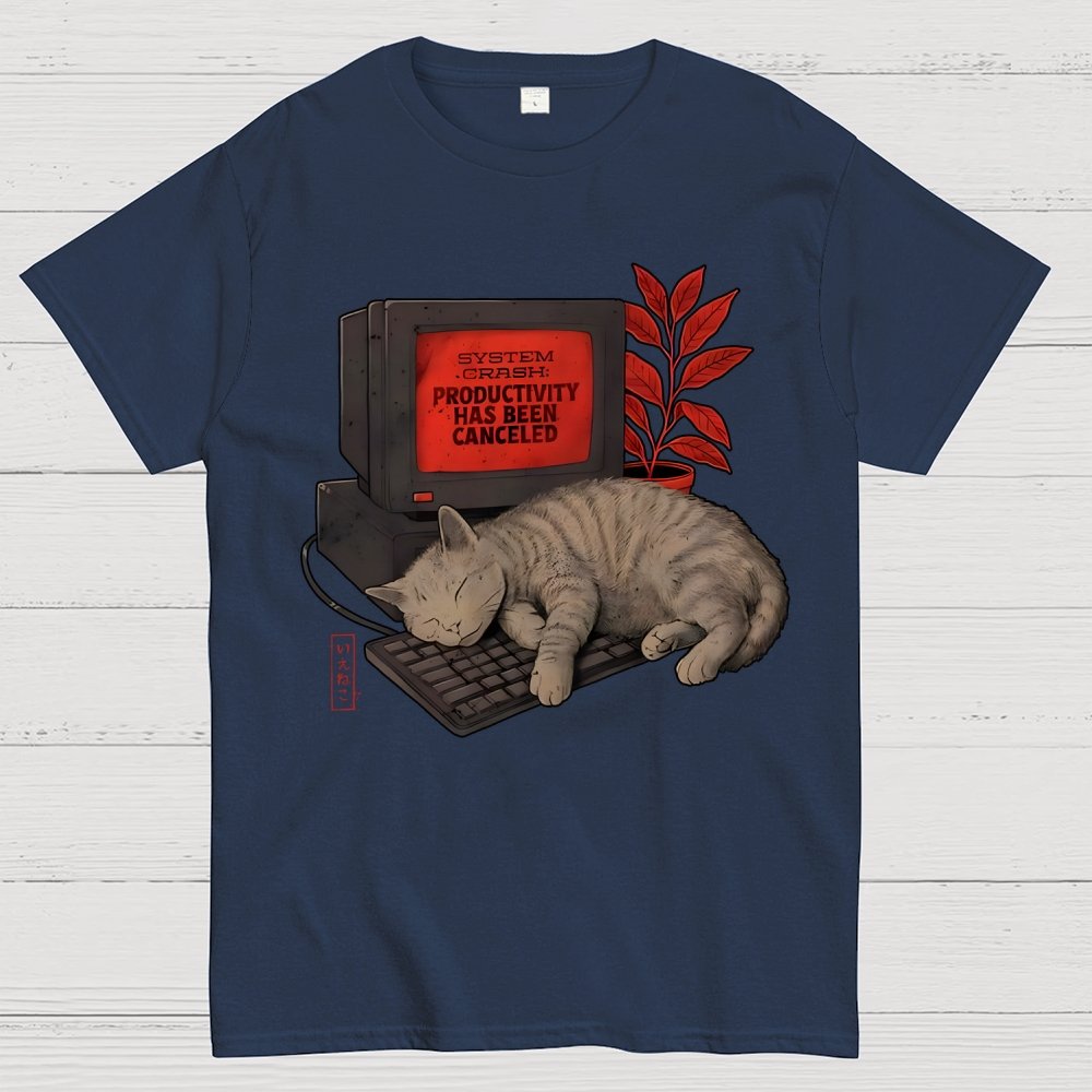 System Crash Cat Geek T-Shirt