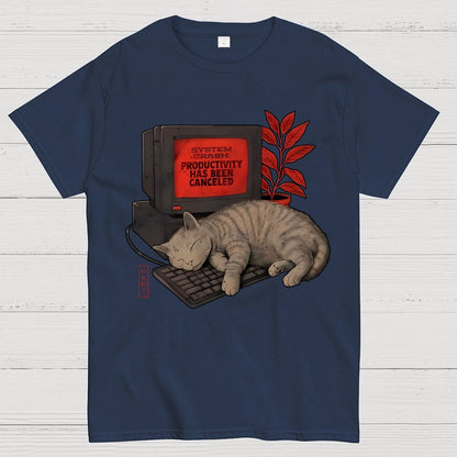 System Crash Cat Geek T-Shirt