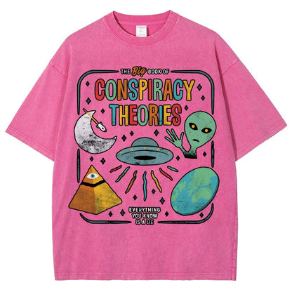 The Big Book Of Conspiracy Theories Vintage Distressed T-shirt