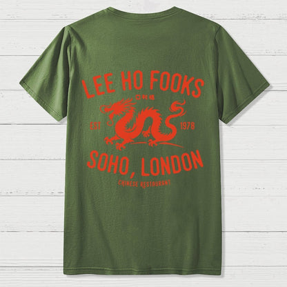 Lee Ho Fooks Vintage Resto Back Printing Geek T-Shirt