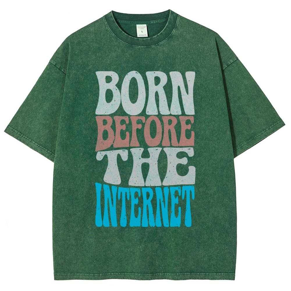Born Before the Internet Vintage Distressed T-shirt