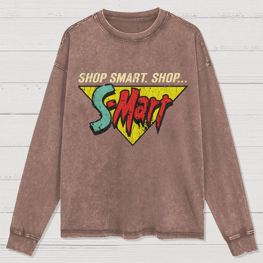 Shop Smart. Shop Smart-Store! Washed Long Sleeve Tee