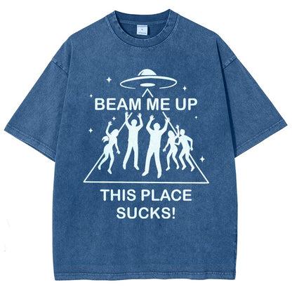 Warp Me Away Vintage Distressed T-shirt
