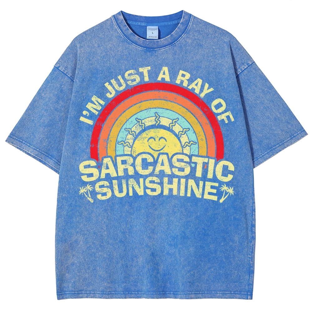 I'm Just A Ray Of Sarcastic Sunshine Funny Vintage Distressed T-shirt