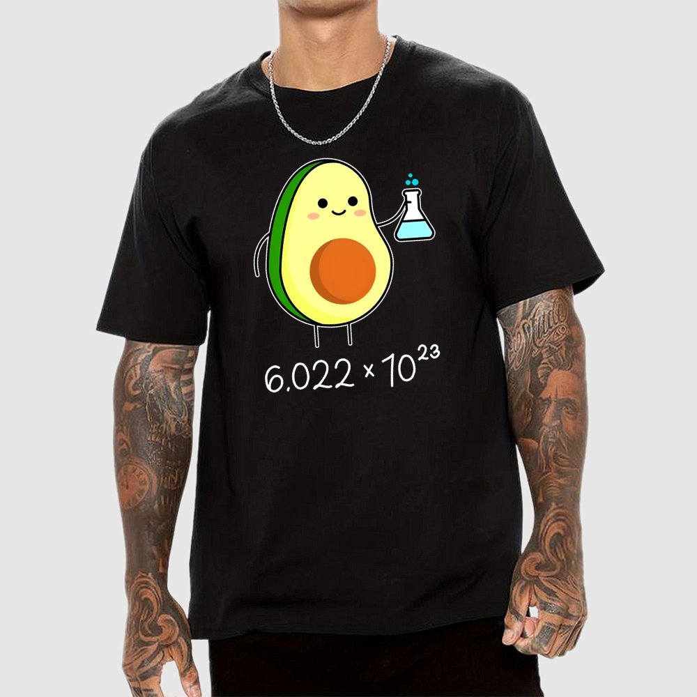 Avogadro's Number Pun. Cute Avocado Chemist Geek T-Shirt