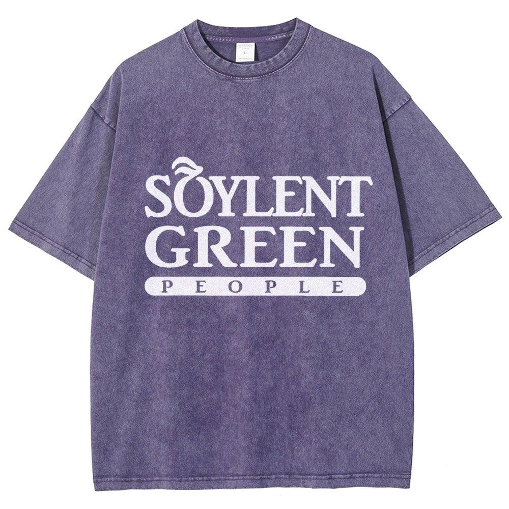 Mystery Green People Vintage Distressed T-shirt
