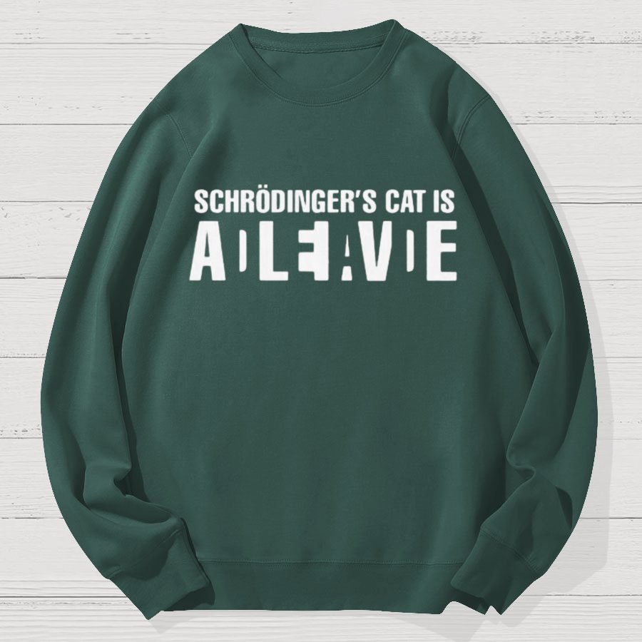 Schrödinger's Cat Adleiavde Geek Cotton Sweatshirt
