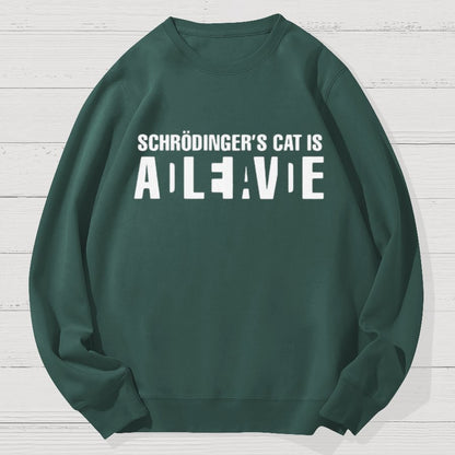 Schrödinger's Cat Adleiavde Geek Cotton Sweatshirt