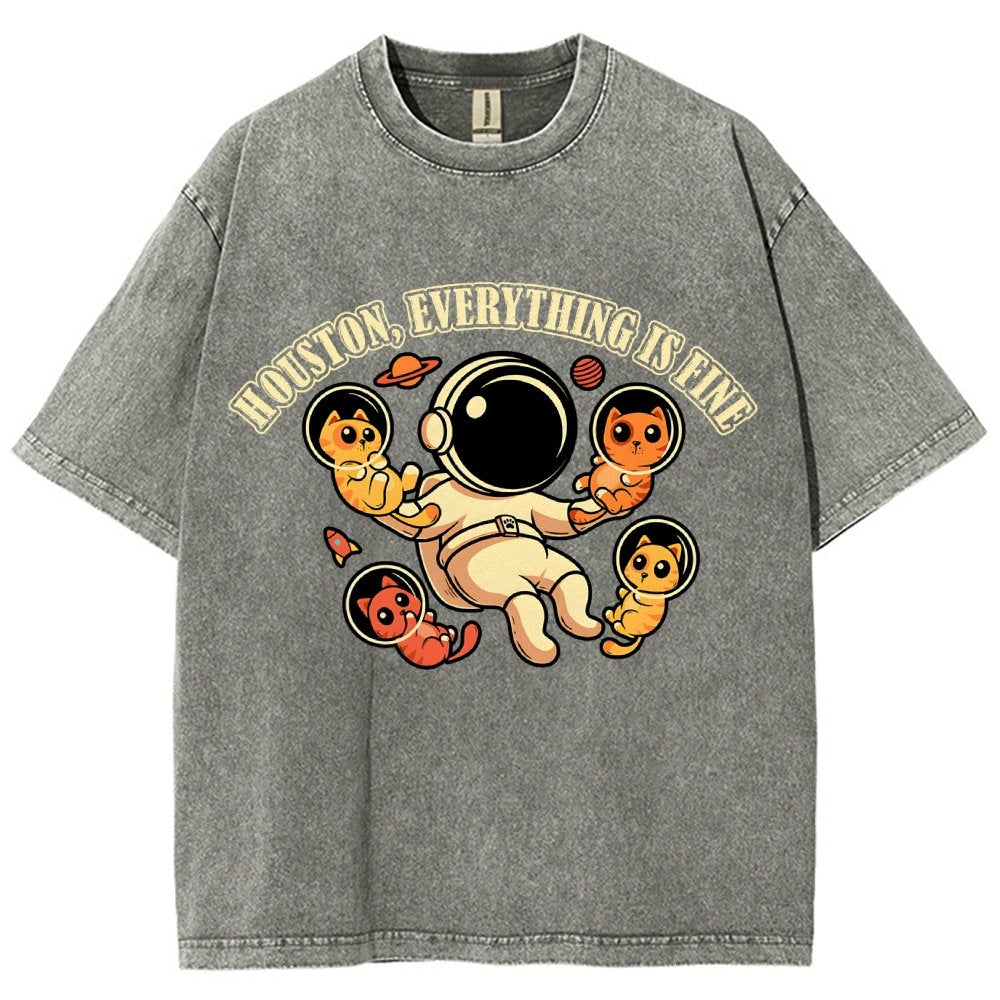 Houston Everything is Fine Vintage Distressed T-shirt