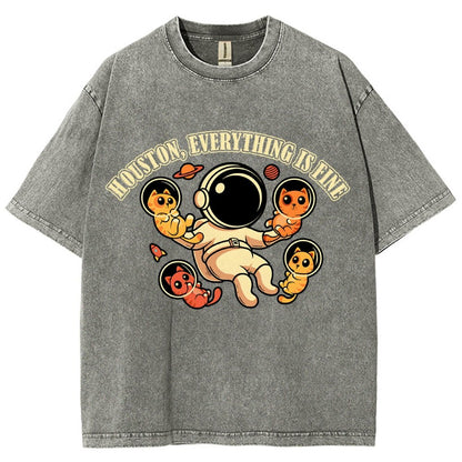 Houston Everything is Fine Vintage Distressed T-shirt