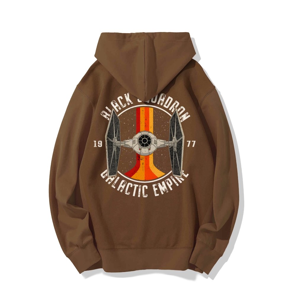 Vintage Squadron Printed Back Unisex Cotton Hoodie