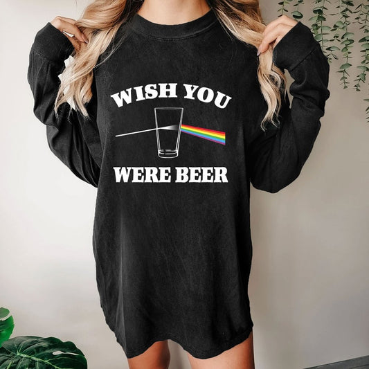 Wish You Were Beer Washed Long Sleeve Tee