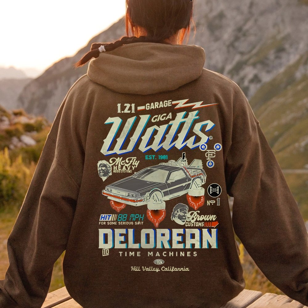 Gigawatts Garage Remix Printed Back Unisex Cotton Hoodie