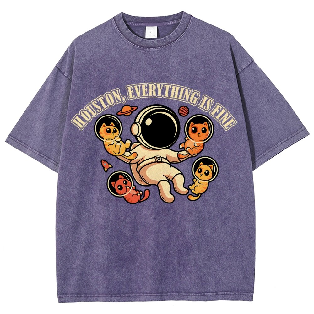 Houston Everything is Fine Vintage Distressed T-shirt