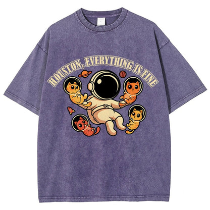 Houston Everything is Fine Vintage Distressed T-shirt