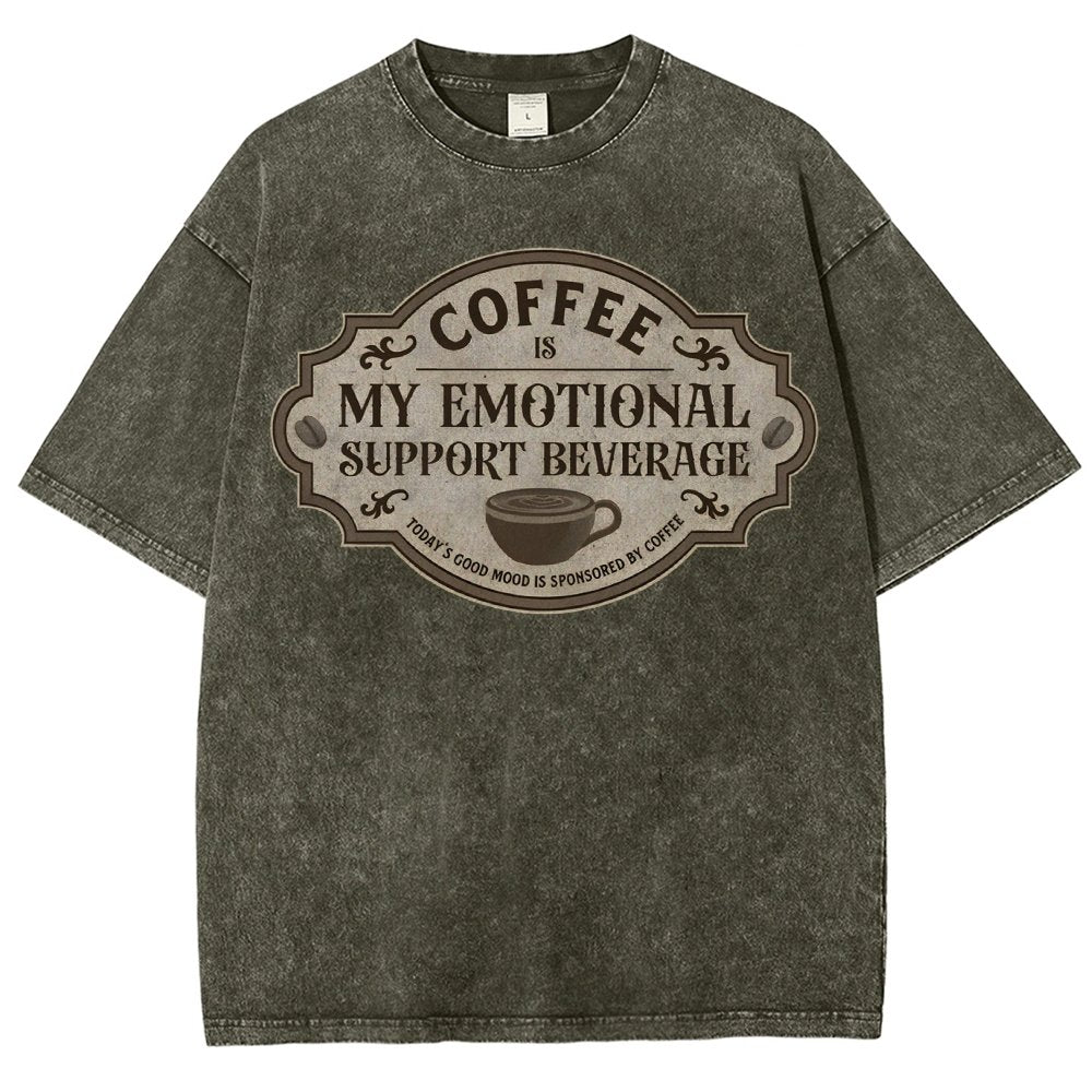 My Emotional Support Beverage Vintage Distressed T-shirt