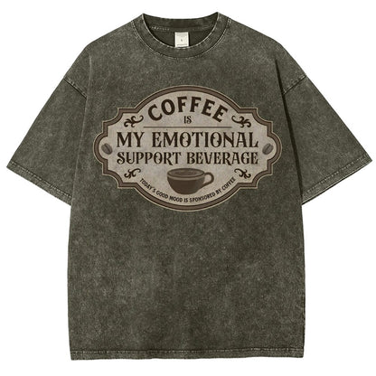 My Emotional Support Beverage Vintage Distressed T-shirt