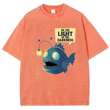 Funny Anglerfish Vintage Distressed T-shirt