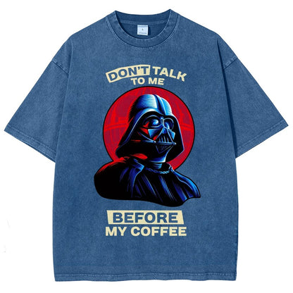Don’t Talk to Me Before Coffee Vintage Distressed T-shirt