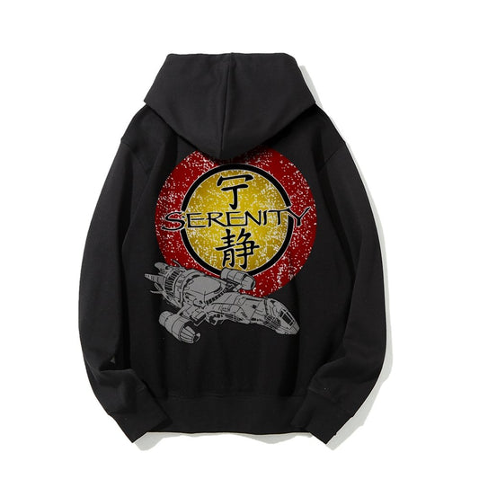 Firefly Mysterious Spacecraft Printed Back Cotton Hoodie