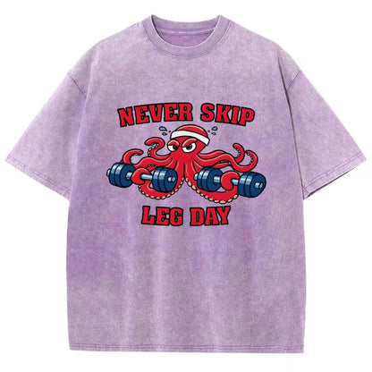 Octo-Leg Day Vintage Distressed T-shirt
