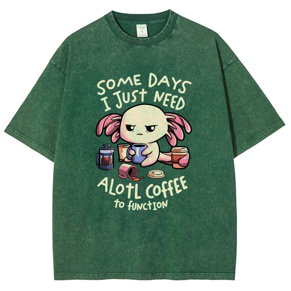 Alotl Coffee Vintage Distressed T-shirt