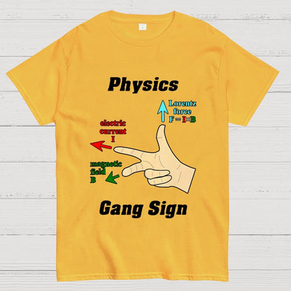 Right Hand Rule Physics Gang Sign Geek T-Shirt