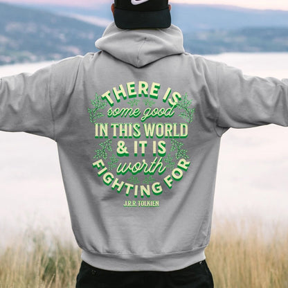 There is Some Good in This World Printed Back Unisex Cotton Hoodie