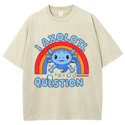 Cute Axolotl I axolotl questions Vintage Distressed T-shirt