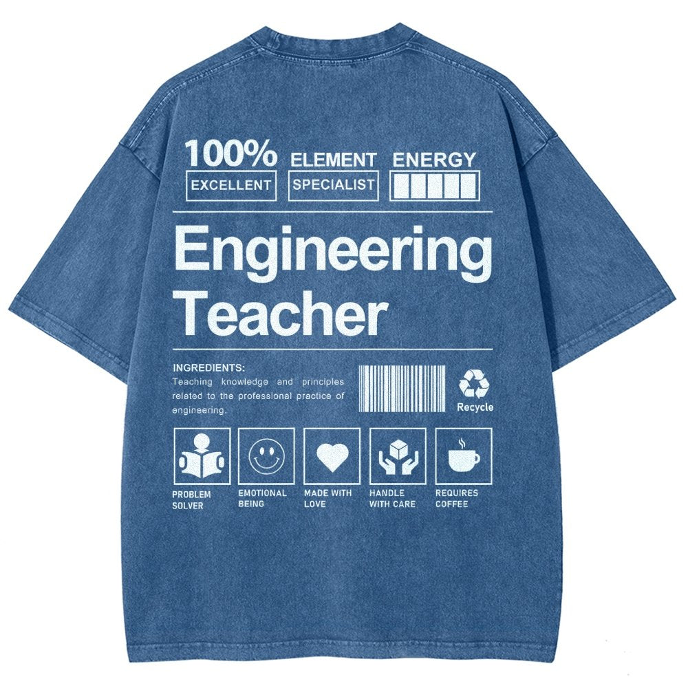 Engineering Teacher Unisex Washed T-Shirt