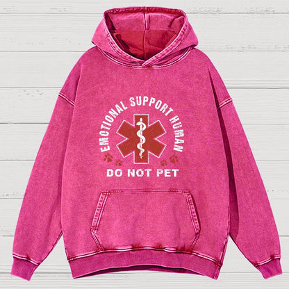 Emotional Support Human Vintage Distressed Hoodie