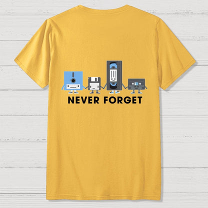 Never Forget  Front And Back Printing Geek T-Shirt