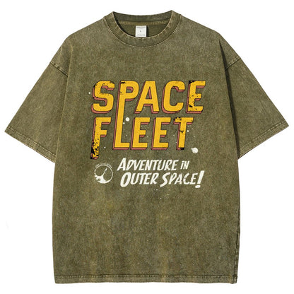 Space Fleet Vintage Distressed T-shirt