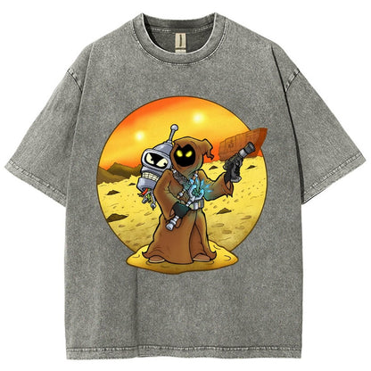 Robot Hunter Vintage Distressed T-shirt