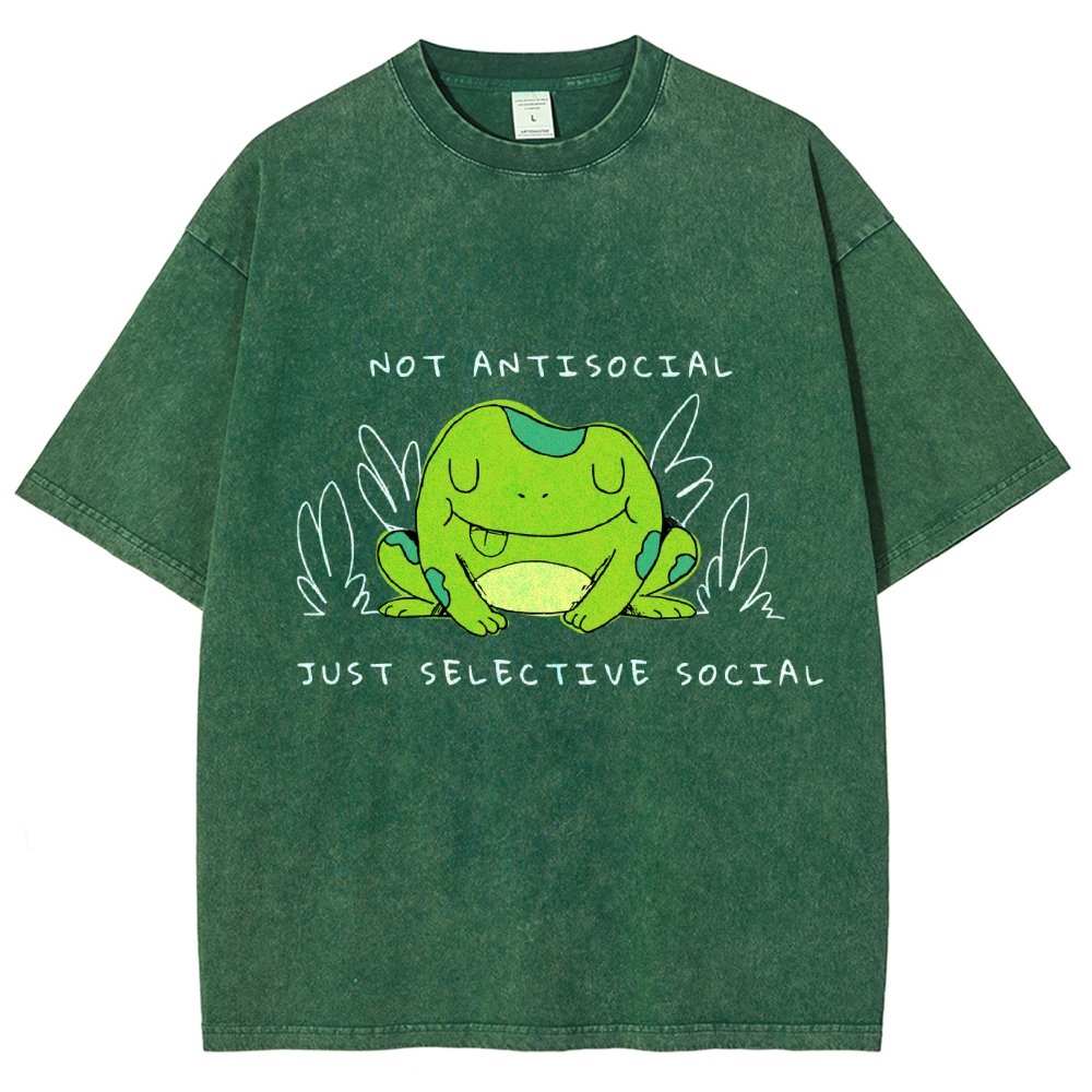 Not Antisocial... Just Selective Social Vintage Distressed T-shirt