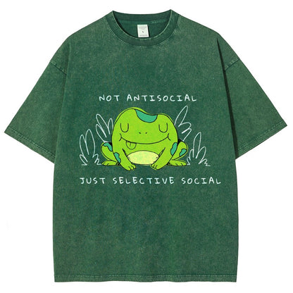 Not Antisocial... Just Selective Social Vintage Distressed T-shirt