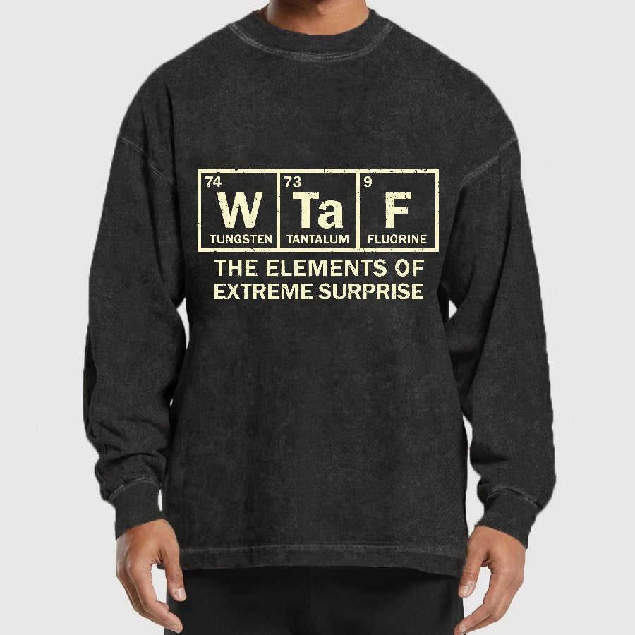 The Extreme Element of Surprise Geeky Washed Long Sleeve Tee