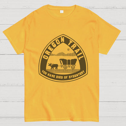 Oregon Trail T Shirt You Have Died of Dysentery Geeky T-Shirt