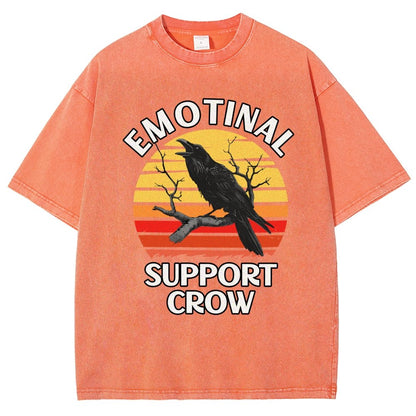 Emotional Support Crow Vintage Distressed T-shirt