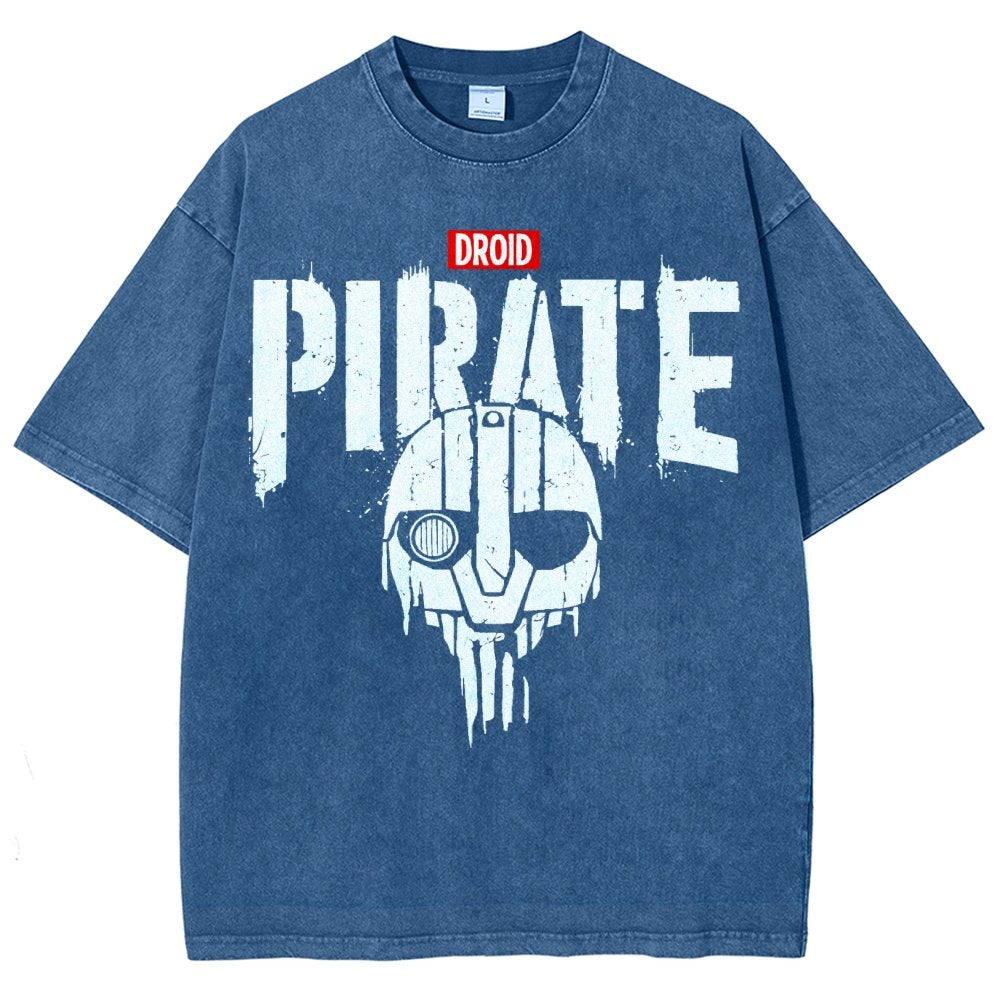 Droid Pirate Vintage Distressed T-shirt