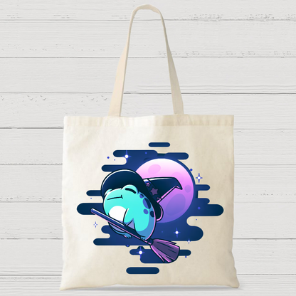 Hallowen Frog Witch Casual Classic Canvas Bag